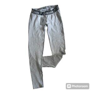 NWT GYM SHARK FLEX LEGGING V3 Light Gray Marl Size LARGE
